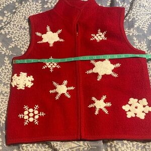 Red Snowflake Wool Vest